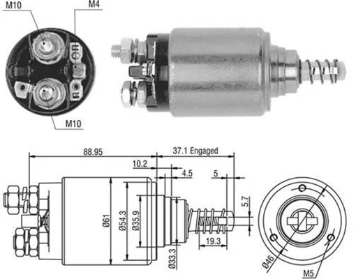 Solenoid electromotor