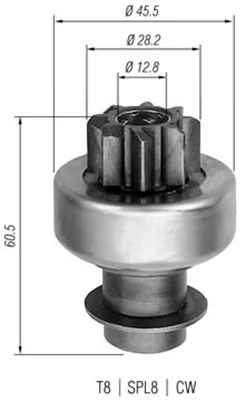 Pinion electromotor