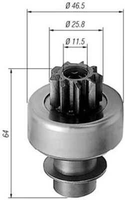 Pinion electromotor