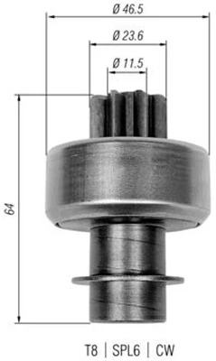 Pinion electromotor
