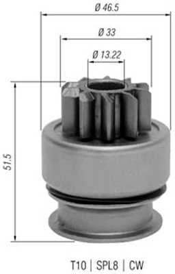 Pinion electromotor
