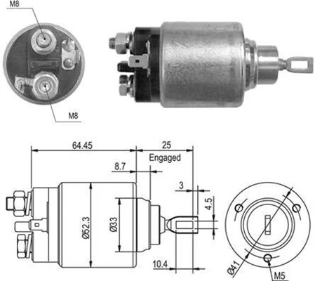 Solenoid electromotor