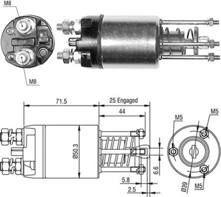 Solenoid electromotor