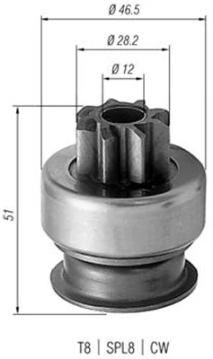 Pinion electromotor