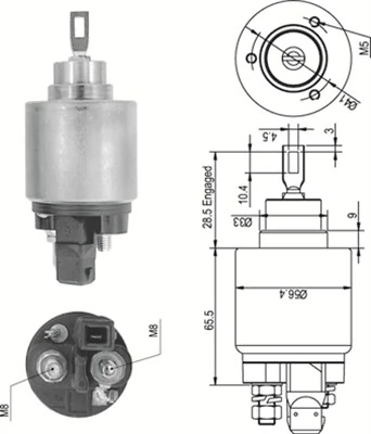 Solenoid electromotor