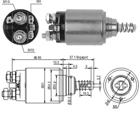 Solenoid electromotor