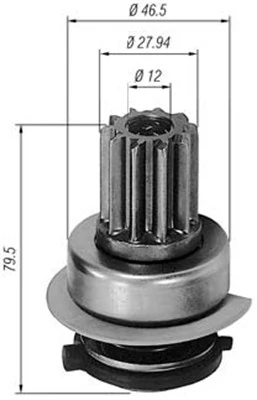 Pinion electromotor