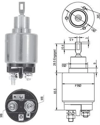 Solenoid, electromotor