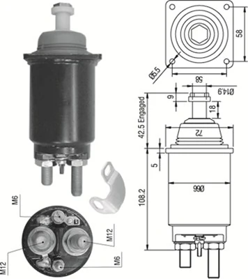 Solenoid electromotor
