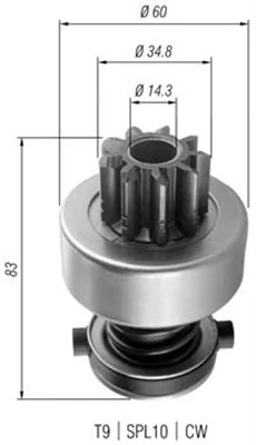 Pinion electromotor