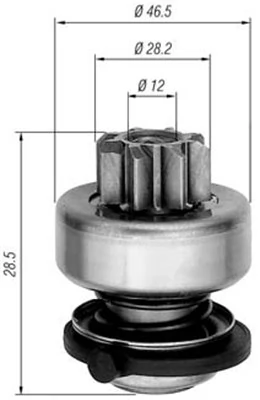 Pinion electromotor