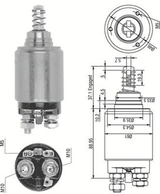 Solenoid electromotor