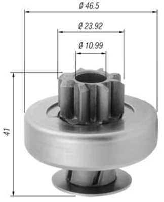 Pinion electromotor