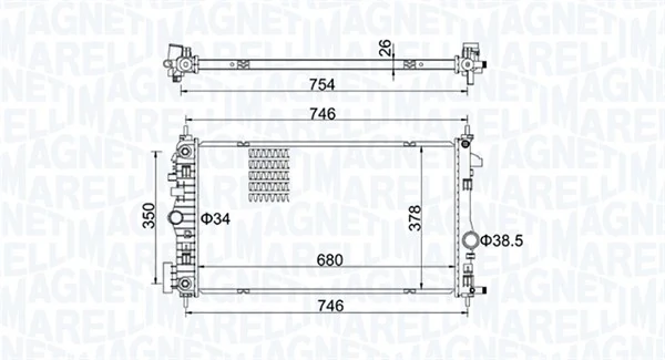 Radiator racire motor