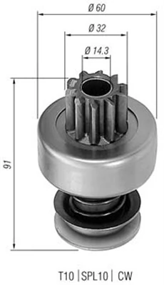 Pinion electromotor