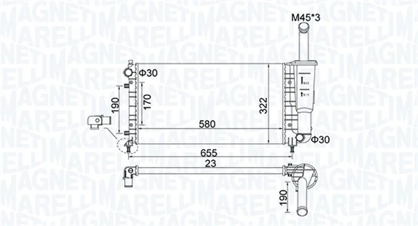 Radiator racire motor
