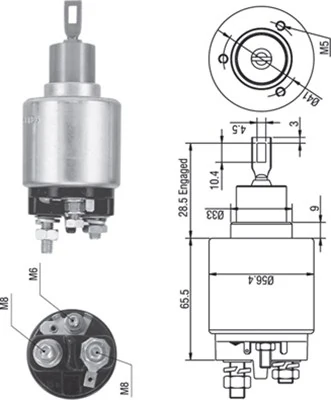 Solenoid electromotor