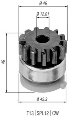 Pinion electromotor