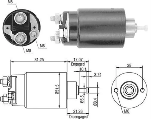 Solenoid electromotor