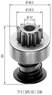 Pinion electromotor