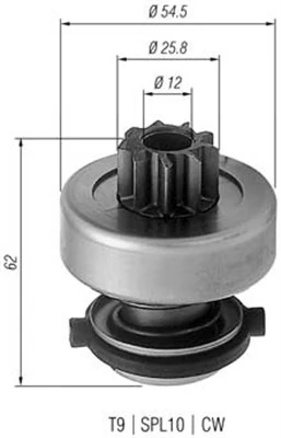 Pinion electromotor