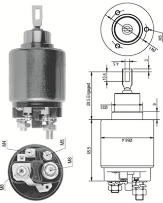 Solenoid, electromotor