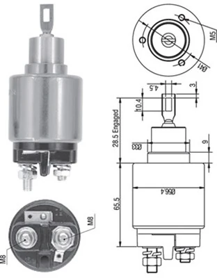Solenoid electromotor
