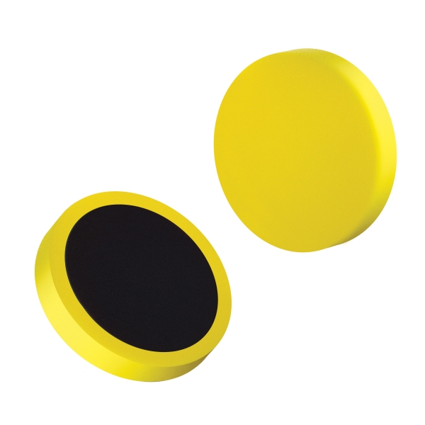 Burete lustruit 150 mm grosime 25 mm galben durit mediu velcro