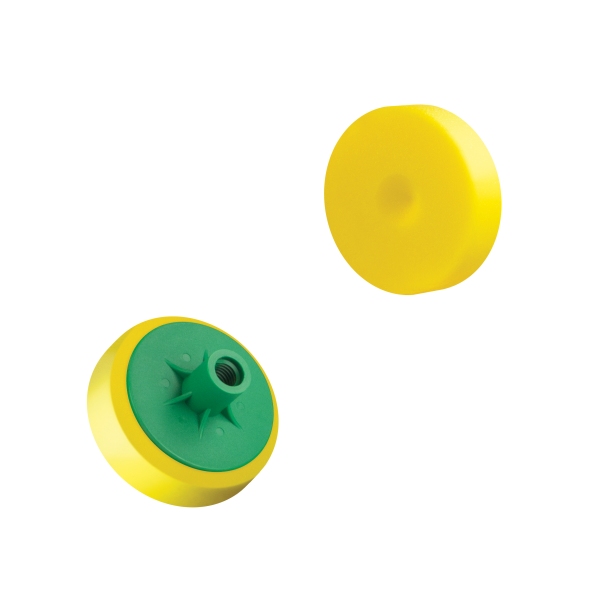 Burete lustruit galben mediu dur 80 mm filet M14