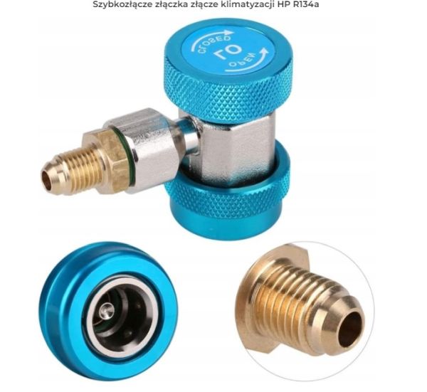 Cuplaj rapid aparat de service climatizare R134A LP albastru