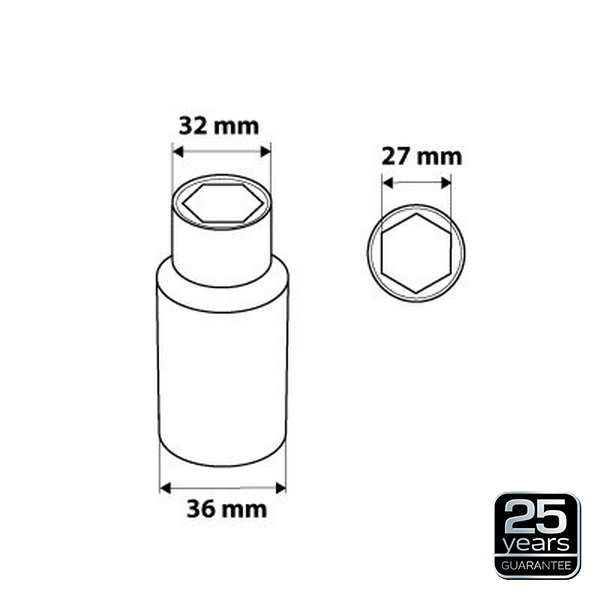 Tubulara de impact 1/2'' 27 mm
