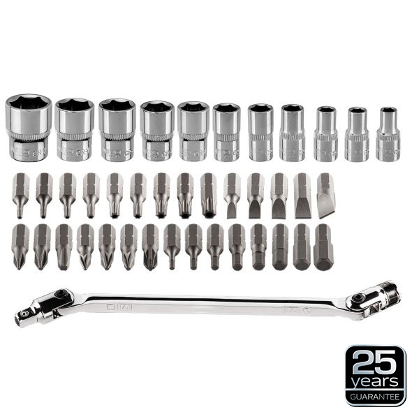 Cap cheie tubulara 1/4" set 41 piese