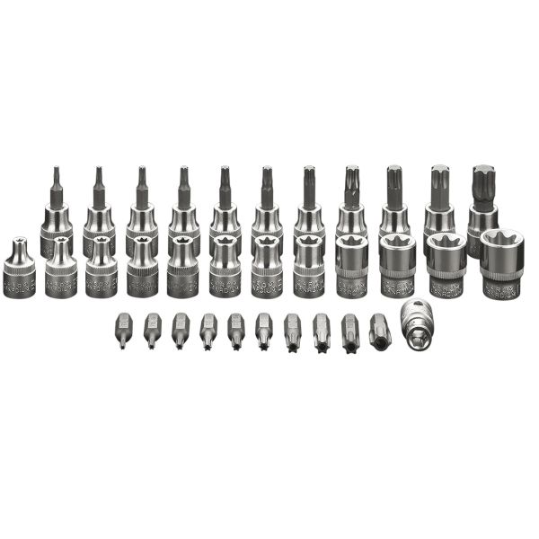 Set capete cu bila Torx 3/8" 34 piese