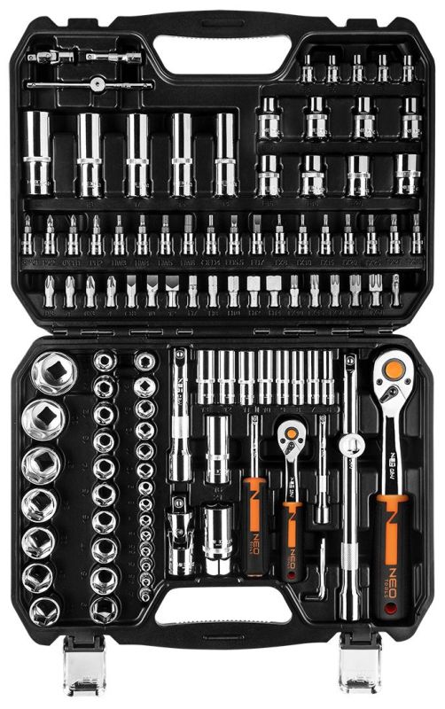 Set scule 1/4'' 1/2'' 110 piese CRV