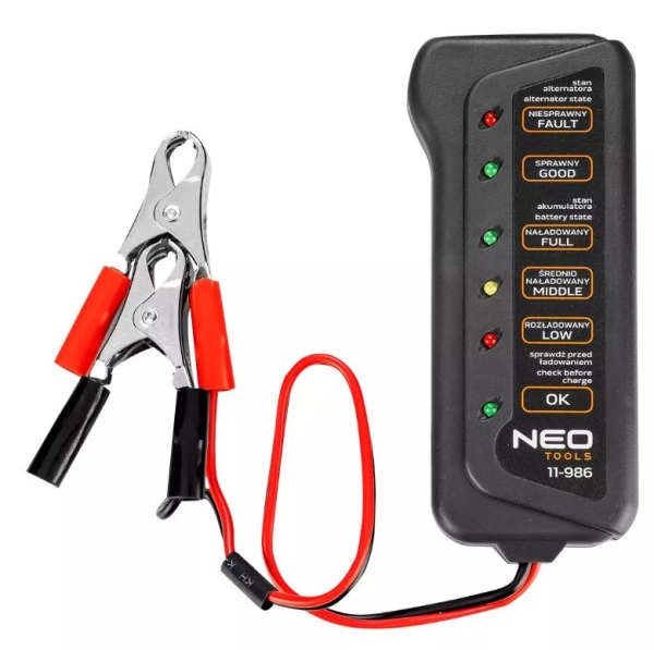Tester akumulatorow i ladowania 12V LED