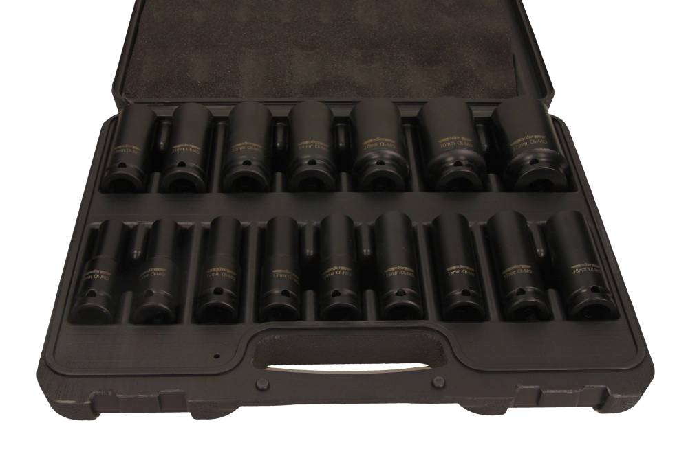 Set prize de impact 1/2'' 10-32 mm lungi 16 piese