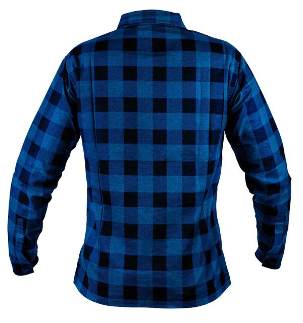 Cămașă din flanelă blu marin mărime XL negru/albastru