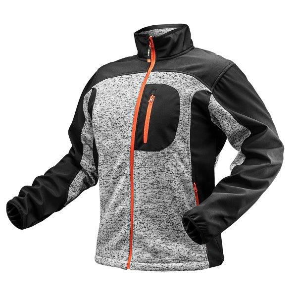Bluza de lucru hanorac tricotat cu softshell M gri/negru