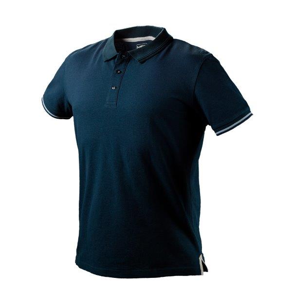 Tricou cu guler albastru inchis M