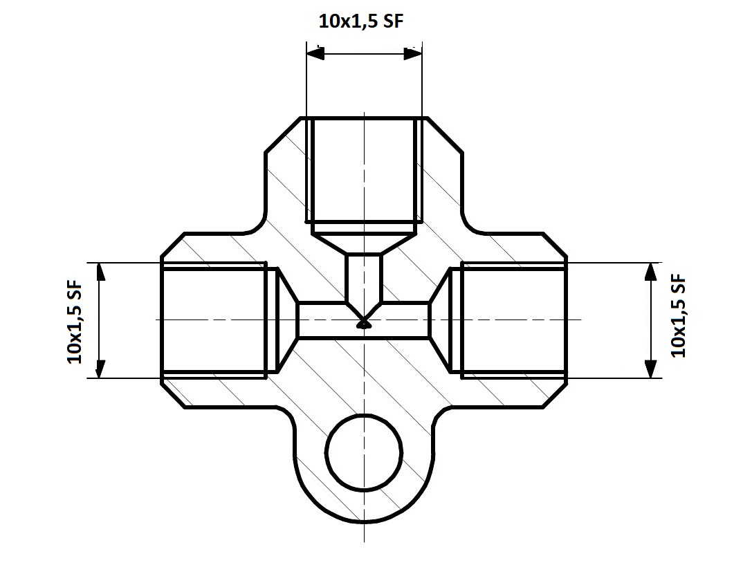 Conector trojnik m 10X1 5 SF
