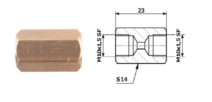 Conector conducta de frana