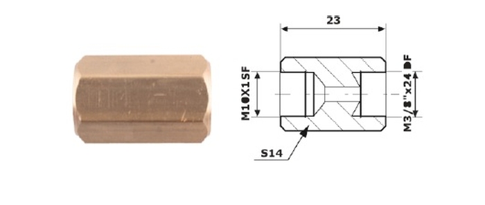 Conector conducta de frana