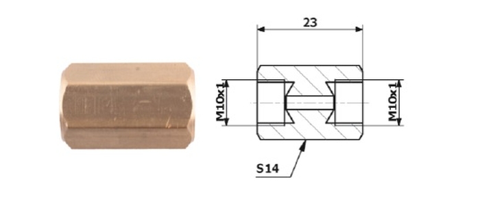 Conector conducta de frana
