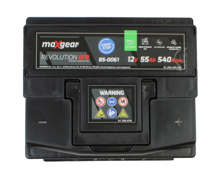 Akumulator 12V 55AH/540A L- 207X175X190 EFB