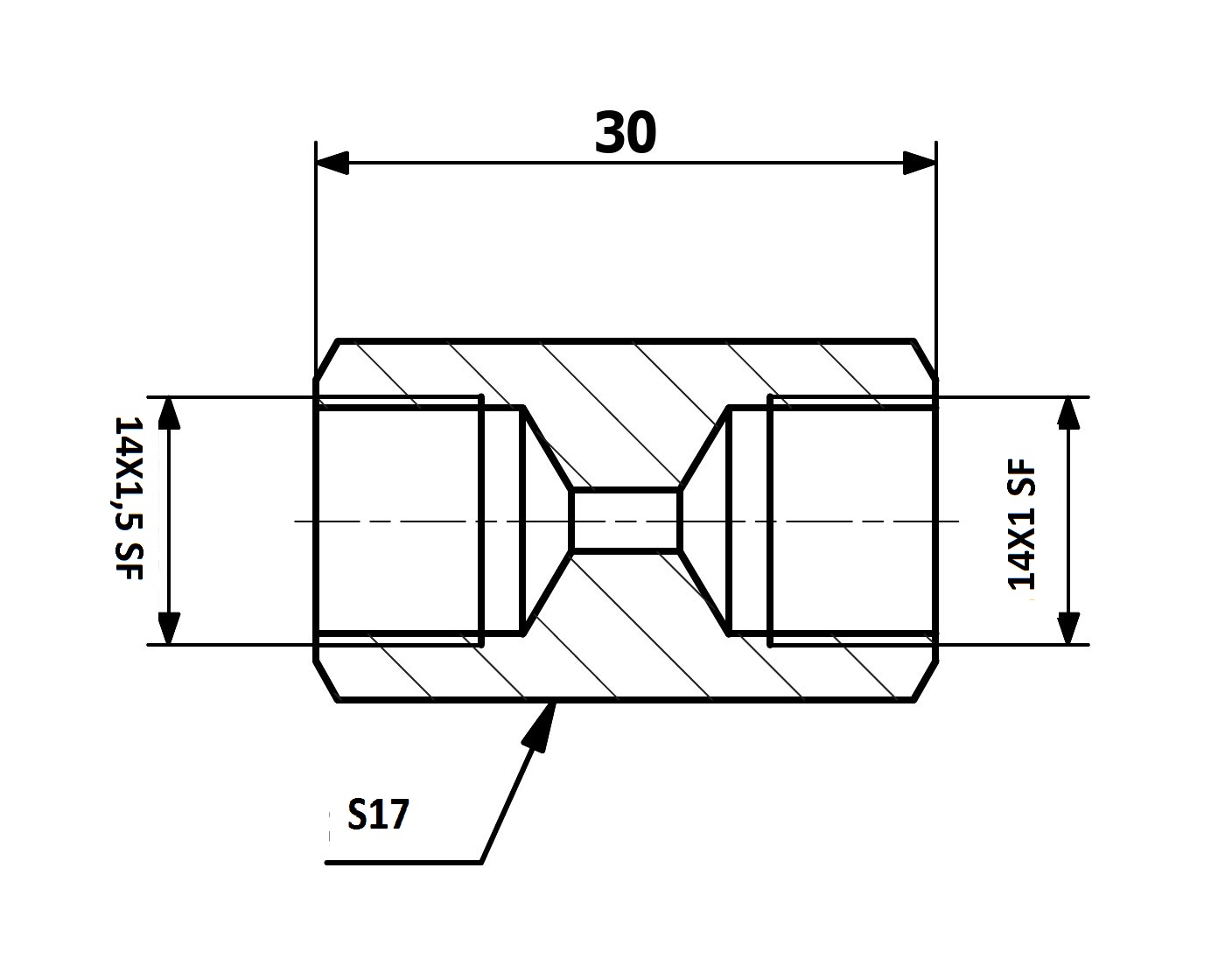 RACORD PrzewodOw HAM. WEW. 14X1 5 SF - WEW. 14X1 SF