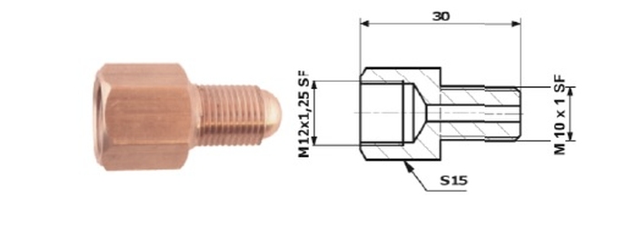 Conector conductă de frână M12x1,25 M10x1
