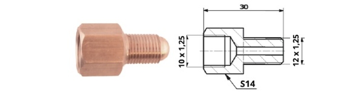 RACORD PrzewodOw HAM. WEW. M 10X1 25 SF + ZEW M 12X1 25 SF