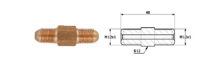 RACORD PrzewodOw HAM. ZEW. M 12X1 SF ZEW M 12X1 SF