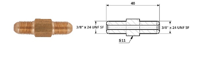 RACORD PrzewodOw HAM. ZEW. 3/8X24 UNF SF ZEW 3/8X24 UNF SF