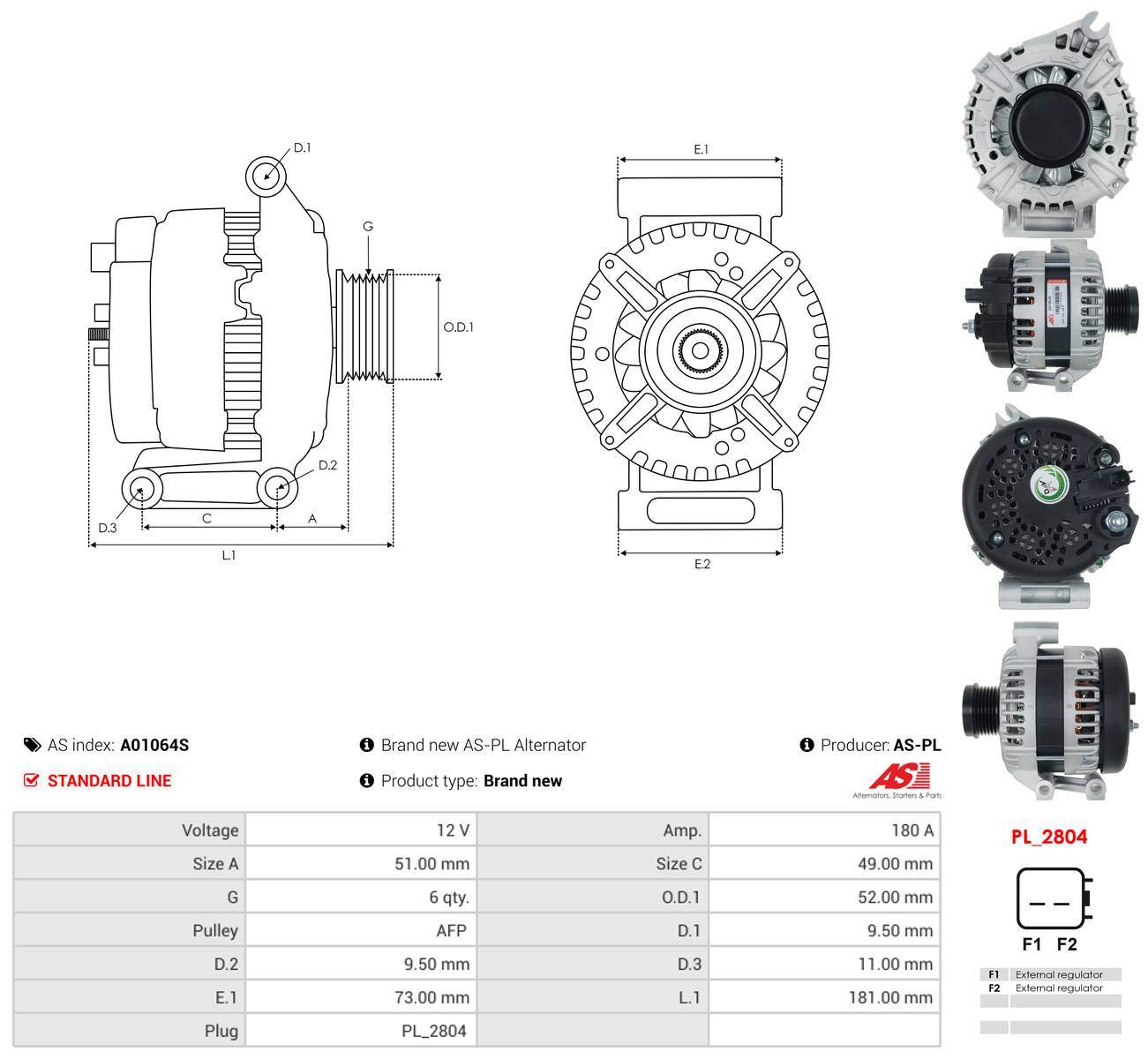 Alternator 12 V
